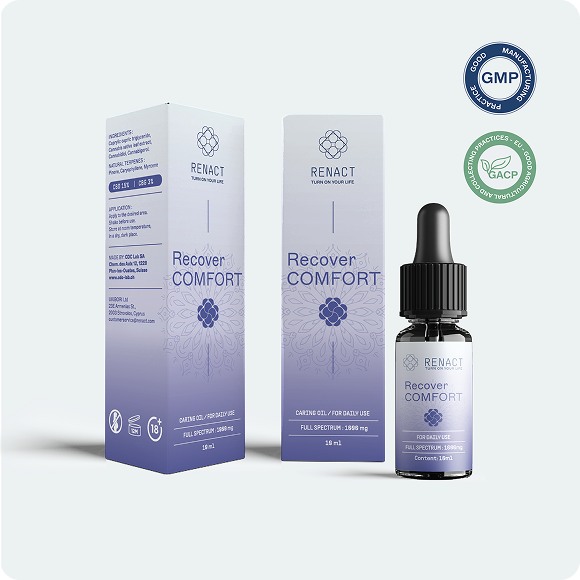 Recover Comfort CBD Oil Natural Relief for Pain, Skin & Inflammation